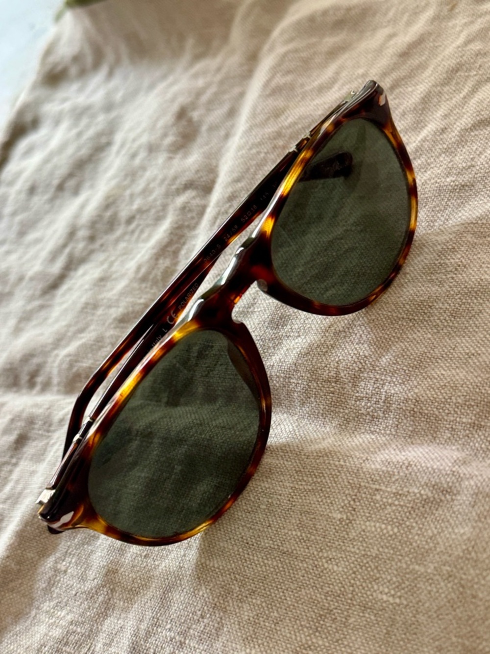 Persol Brown Tortoise Frame Sunglasses w/Polarized Lens Model 9649-S - Picture 2 of 5